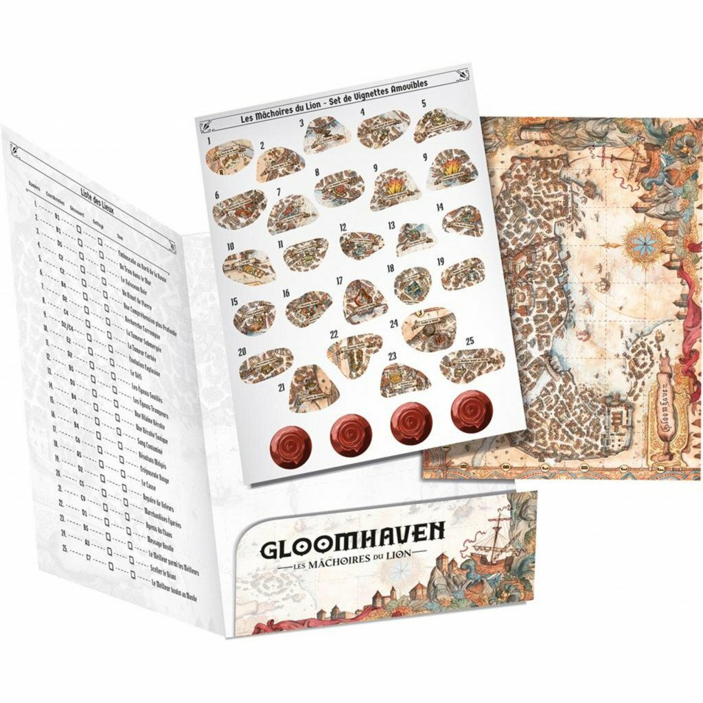 Gloomhaven – Les Mâchoires du Lion : Set de Vignettes Amovibles et Plan (REMOVABLE STICKER SET) – Image 2